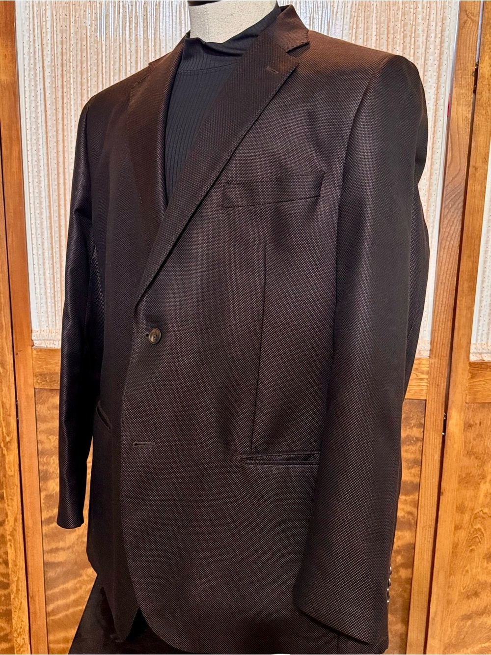 STUNNING LUIGI BIANCHI MANTOVA SILK WOOL NAILHEAD SPORT COAT SZ 46L ITALY
